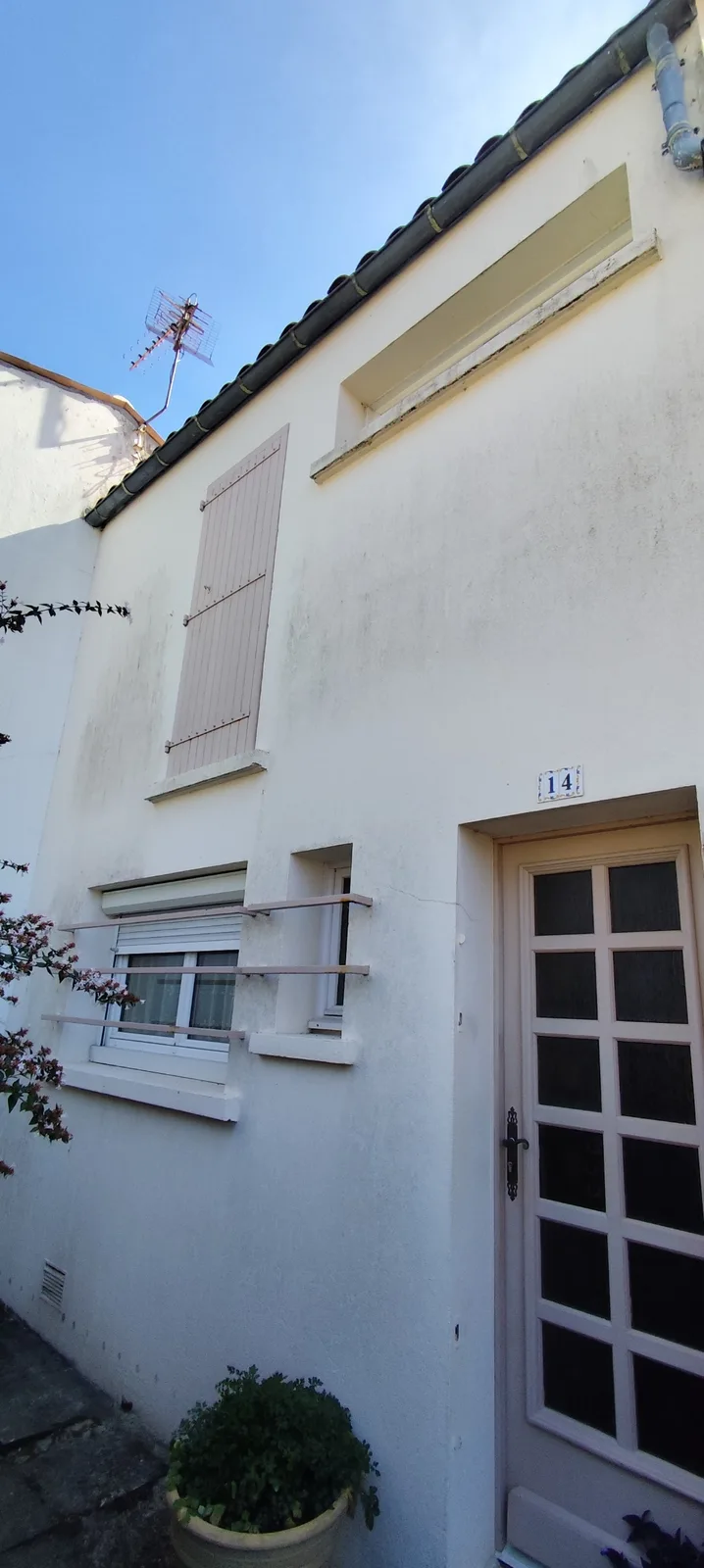 Façade avec traces noires avant nettoyage
